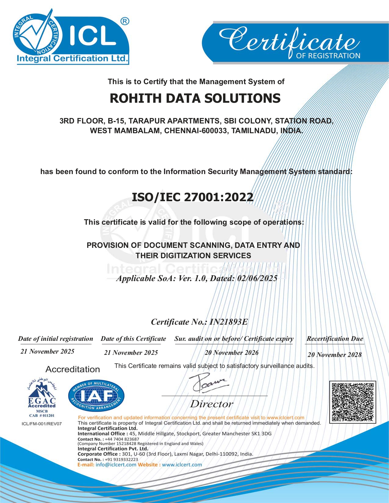 ISO Certificate